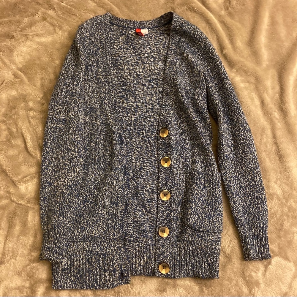 H&M Blue Pattern Cardigan